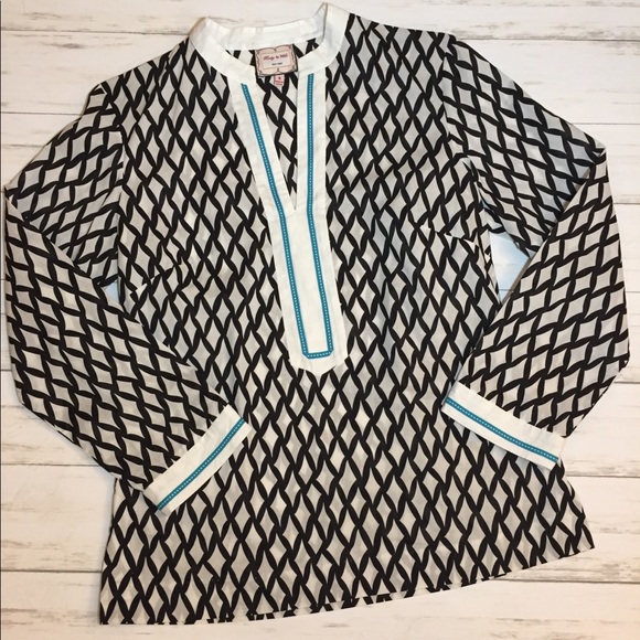 Becky & Max Black and White Tunic - Picture 1 of 6